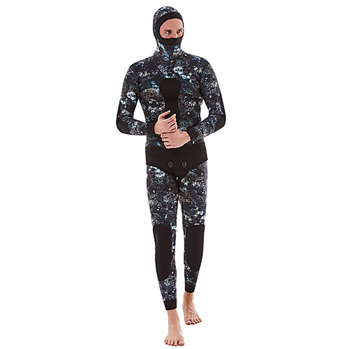DIVESTAR Men's Full Wetsuit 7mm CR Neoprene Diving Suit Windproof Long Sleeve 2 Piece Camo / Camouflage Autumn / Fall Winter Spring
DIVESTAR Men's Full Wetsuit 7mm CR Neoprene Diving Suit Windproof Long Sleeve 2 Piece Camo / Camouflage Autumn / Fall Winter Spring