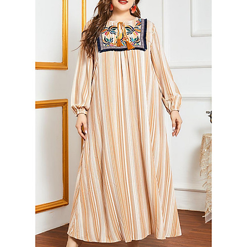 Women's Kaftan Dress Maxi long Dress White Long Sleeve Print Solid Color Embroidered Patchwork Summer Round Neck Casual 2021 M L XL XXL 3XL 4XL
Women's Kaftan Dress Maxi long Dress White Long Sleeve Print Solid Color Embroidered Patchwork Summer Round Neck Casual 2021 M L XL XXL 3XL 4XL