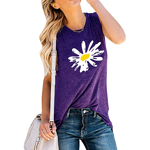 Women's Tank Top Floral Graphic Print Round Neck Tops Basic Basic Top Blue Purple Light gray
Women's Tank Top Floral Graphic Print Round Neck Tops Basic Basic Top Blue Purple Light gray