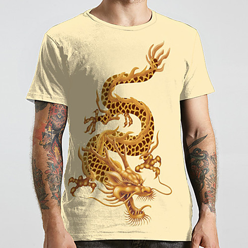 Men's Unisex Tee T shirt 3D Print Dragon Graphic Prints Plus Size Print Short Sleeve Casual Tops Basic Designer Big and Tall Yellow
Men's Unisex Tee T shirt 3D Print Dragon Graphic Prints Plus Size Print Short Sleeve Casual Tops Basic Designer Big and Tall Yellow