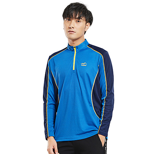 Men's T shirt Hiking Tee shirt Long Sleeve Tee Tshirt Top Outdoor Quick Dry Lightweight Breathable Soft Autumn / Fall Spring Polyester Patchwork Blue Green Dark Blue Hunting Fishing Climbing
Men's T shirt Hiking Tee shirt Long Sleeve Tee Tshirt Top Outdoor Quick Dry Lightweight Breathable Soft Autumn / Fall Spring Polyester Patchwork Blue Green Dark Blue Hunting Fishing Climbing
