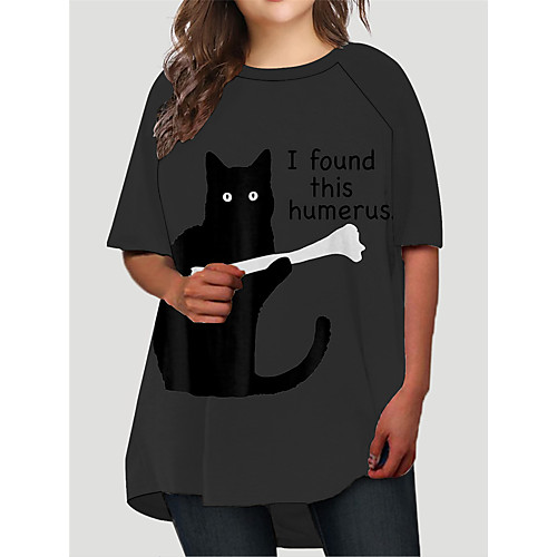 Women's Plus Size Dresses T Shirt Dress Tee Dress Short Mini Dress Half Sleeve Cat Graphic Animal Print Basic Fall Black XL XXL 3XL 4XL 5XL / Holiday
Women's Plus Size Dresses T Shirt Dress Tee Dress Short Mini Dress Half Sleeve Cat Graphic Animal Print Basic Fall Black XL XXL 3XL 4XL 5XL / Holiday