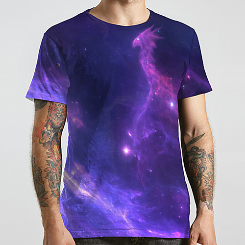 Men's Unisex Tee T shirt 3D Print Galaxy Graphic Prints Plus Size Print Short Sleeve Casual Tops Basic Designer Big and Tall Purple
Men's Unisex Tee T shirt 3D Print Galaxy Graphic Prints Plus Size Print Short Sleeve Casual Tops Basic Designer Big and Tall Purple