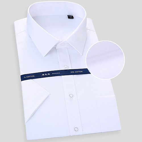 Men's Shirt Solid Colored Button-Down Short Sleeve Casual Tops Cotton Business Formal Casual White Blue
Men's Shirt Solid Colored Button-Down Short Sleeve Casual Tops Cotton Business Formal Casual White Blue