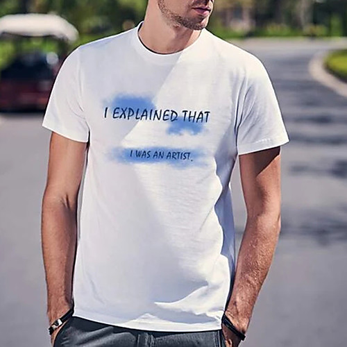 Men's Tee T shirt Hot Stamping Graphic Prints Letter Print Short Sleeve Casual Tops 100% Cotton Basic Designer Big and Tall White
Men's Tee T shirt Hot Stamping Graphic Prints Letter Print Short Sleeve Casual Tops 100% Cotton Basic Designer Big and Tall White