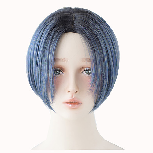 Europe and United Stated popular short wig Synthetic Blue Brown Ombre Wigs For Women High Temperature Fiber
Europe and United Stated popular short wig Synthetic Blue Brown Ombre Wigs For Women High Temperature Fiber