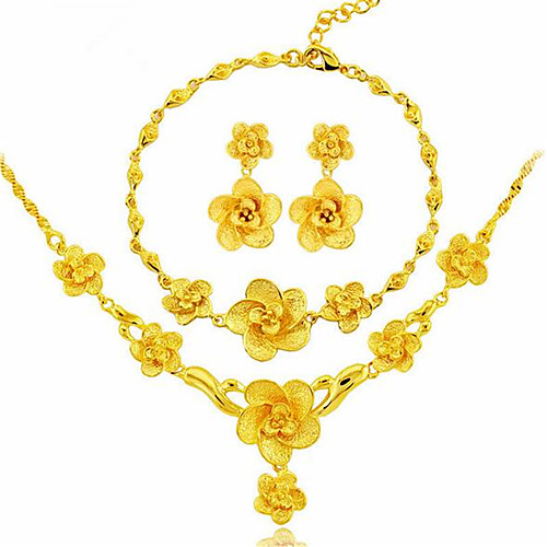 Women's Jewelry Set Bridal Jewelry Sets 3D Flower Precious Fashion Earrings Jewelry Gold For Christmas Wedding Party Evening Gift Formal 1 set
Women's Jewelry Set Bridal Jewelry Sets 3D Flower Precious Fashion Earrings Jewelry Gold For Christmas Wedding Party Evening Gift Formal 1 set