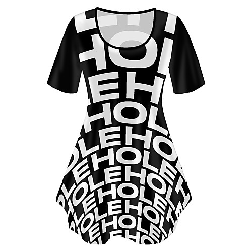 Women's Plus Size Print Graphic Letter T shirt Large Size Crewneck Short Sleeve Basic Tops XL XXL 3XL Black Big Size
Women's Plus Size Print Graphic Letter T shirt Large Size Crewneck Short Sleeve Basic Tops XL XXL 3XL Black Big Size