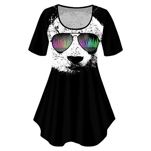 Women's Plus Size Print Graphic Panda Animal T shirt Large Size Crewneck Short Sleeve Basic Tops XL XXL 3XL Black Big Size
Women's Plus Size Print Graphic Panda Animal T shirt Large Size Crewneck Short Sleeve Basic Tops XL XXL 3XL Black Big Size