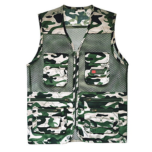 Men's Hunting Gilet Outdoor Breathable Wearable Comfortable Multi-Pockets Spring Summer Camo Polyester Camouflage Green Coffee
Men's Hunting Gilet Outdoor Breathable Wearable Comfortable Multi-Pockets Spring Summer Camo Polyester Camouflage Green Coffee