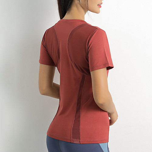 Women's Tee / T-shirt Patchwork Crew Neck Spandex Solid Color Sport Athleisure T Shirt Top Short Sleeves Quick Dry Breathable Soft Comfortable Everyday Use Casual Daily Outdoor
Women's Tee / T-shirt Patchwork Crew Neck Spandex Solid Color Sport Athleisure T Shirt Top Short Sleeves Quick Dry Breathable Soft Comfortable Everyday Use Casual Daily Outdoor