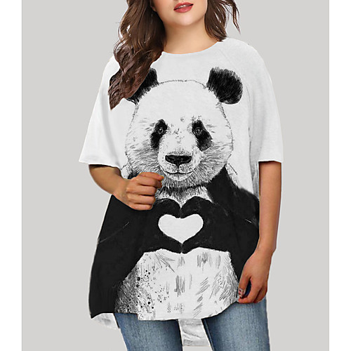 Women's Plus Size Dresses T Shirt Dress Tee Dress Short Mini Dress Half Sleeve Graphic Animal Print Basic Fall White XL XXL 3XL 4XL 5XL / Holiday
Women's Plus Size Dresses T Shirt Dress Tee Dress Short Mini Dress Half Sleeve Graphic Animal Print Basic Fall White XL XXL 3XL 4XL 5XL / Holiday