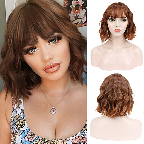 Synthetic Wig Cosplay Wig Curly Water Wave Bob Pixie Cut Short Bob Wig 14 inch Brown Synthetic Hair Women's Comfortable Natural Hairline African American Wig Brown
Synthetic Wig Cosplay Wig Curly Water Wave Bob Pixie Cut Short Bob Wig 14 inch Brown Synthetic Hair Women's Comfortable Natural Hairline African American Wig Brown