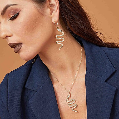 Women's Jewelry Set Snake Snake Vintage Earrings Jewelry Gold / Silver For Festival 1 set
Women's Jewelry Set Snake Snake Vintage Earrings Jewelry Gold / Silver For Festival 1 set