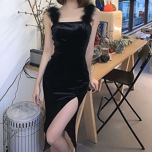 european station 2021 spring and summer new female slim fit plush shoulder strap high waist bag hip fashion split dress female
european station 2021 spring and summer new female slim fit plush shoulder strap high waist bag hip fashion split dress female