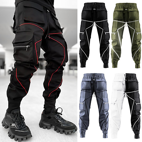 Men's Sweatpants Joggers Tactical Cargo Pants Street Bottoms Pocket Reflective Strip Winter Fitness Gym Workout Running Jogging Exercise Moisture Wicking Breathable Soft Normal Sport Stripes Black
Men's Sweatpants Joggers Tactical Cargo Pants Street Bottoms Pocket Reflective Strip Winter Fitness Gym Workout Running Jogging Exercise Moisture Wicking Breathable Soft Normal Sport Stripes Black