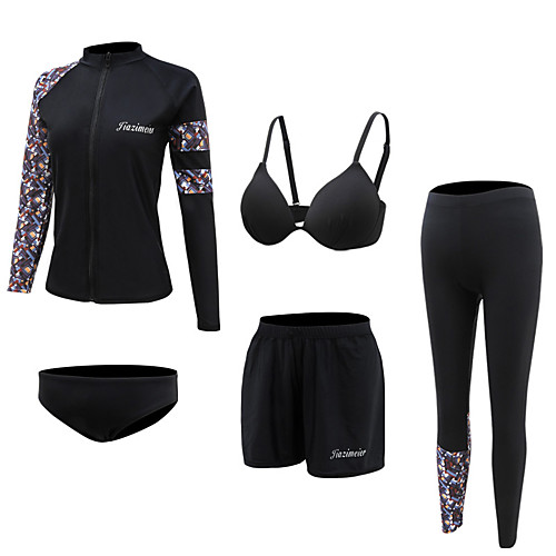 Women's Rash Guard Dive Skin Suit Spandex Swimwear Quick Dry Breathable Long Sleeve 5-Piece - Swimming Diving Surfing Patchwork Autumn / Fall Spring Summer
Women's Rash Guard Dive Skin Suit Spandex Swimwear Quick Dry Breathable Long Sleeve 5-Piece - Swimming Diving Surfing Patchwork Autumn / Fall Spring Summer