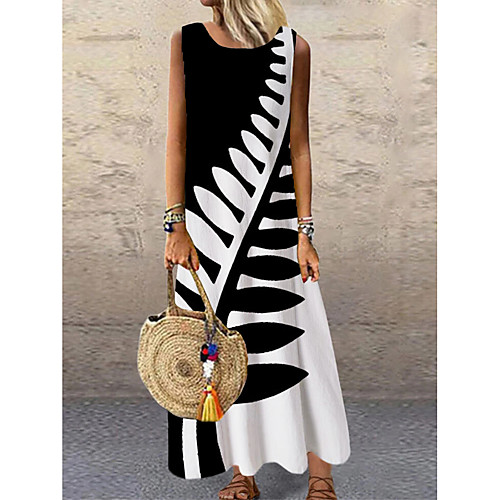 Women's Shift Dress Maxi long Dress Black Blue Sleeveless Floral Print Print Spring Summer Round Neck Casual 2021 S M L XL XXL 3XL
Women's Shift Dress Maxi long Dress Black Blue Sleeveless Floral Print Print Spring Summer Round Neck Casual 2021 S M L XL XXL 3XL