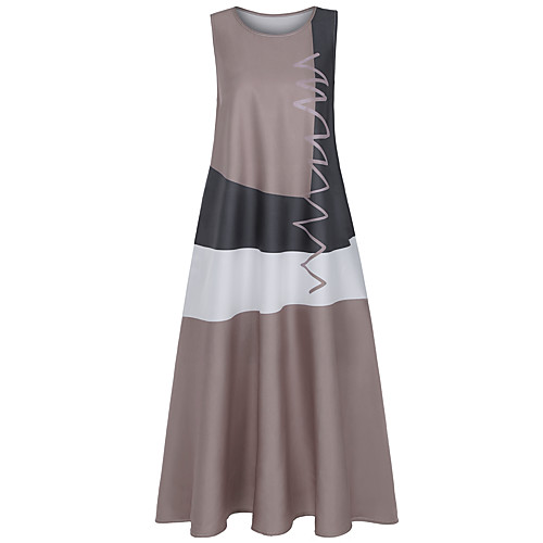 Women's Swing Dress Maxi long Dress White Red Khaki Gray Sleeveless Geometric Summer Casual 2021 S M L XL XXL 3XL 4XL 5XL
Women's Swing Dress Maxi long Dress White Red Khaki Gray Sleeveless Geometric Summer Casual 2021 S M L XL XXL 3XL 4XL 5XL