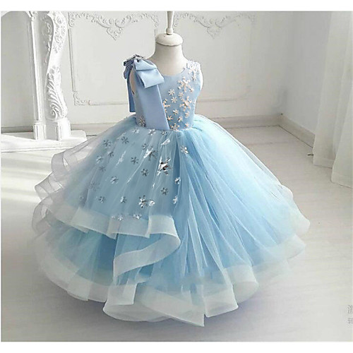 Princess / Ball Gown Floor Length Wedding / Party Flower Girl Dresses - Tulle Sleeveless Jewel Neck with Bow(s) / Tier / Appliques
Princess / Ball Gown Floor Length Wedding / Party Flower Girl Dresses - Tulle Sleeveless Jewel Neck with Bow(s) / Tier / Appliques
