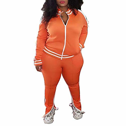 women casual plus size split sweatpants 2 piece sport jumpsuits outfits set orange 3x
women casual plus size split sweatpants 2 piece sport jumpsuits outfits set orange 3x