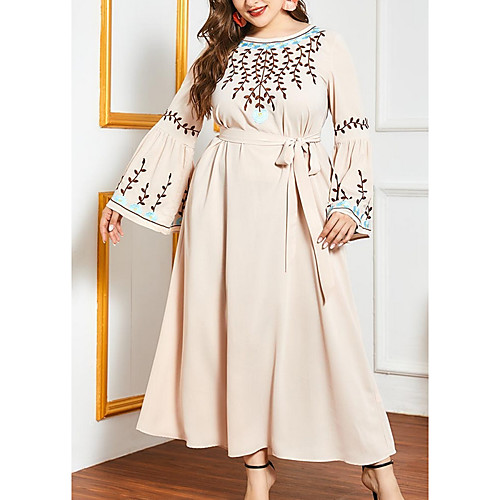 Women's Kaftan Dress Maxi long Dress Beige Long Sleeve Floral Patchwork Summer Round Neck Casual 2021 M L XL XXL 3XL 4XL
Women's Kaftan Dress Maxi long Dress Beige Long Sleeve Floral Patchwork Summer Round Neck Casual 2021 M L XL XXL 3XL 4XL