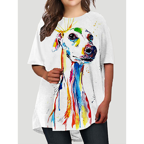 Women's Plus Size Dresses T Shirt Dress Tee Dress Short Mini Dress Half Sleeve Dog Graphic Animal Print Basic Fall Light Yellow XL XXL 3XL 4XL 5XL / Holiday
Women's Plus Size Dresses T Shirt Dress Tee Dress Short Mini Dress Half Sleeve Dog Graphic Animal Print Basic Fall Light Yellow XL XXL 3XL 4XL 5XL / Holiday