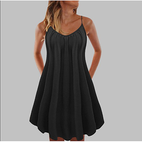 Women's Strap Dress Knee Length Dress Black Wine Army Green Sleeveless Solid Color Spring Summer Casual 2021 S M L XL XXL
Women's Strap Dress Knee Length Dress Black Wine Army Green Sleeveless Solid Color Spring Summer Casual 2021 S M L XL XXL