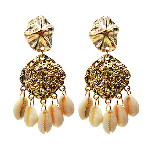 Women's Hoop Earrings Tassel Fringe Shell Stylish Boho Earrings Jewelry Gold For Party Wedding 1 Pair
Women's Hoop Earrings Tassel Fringe Shell Stylish Boho Earrings Jewelry Gold For Party Wedding 1 Pair