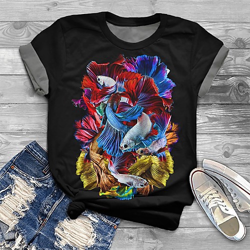 Women's Plus Size Print Graphic Animal T shirt Large Size Crewneck Short Sleeve Basic Tops XL XXL 3XL Black Big Size
Women's Plus Size Print Graphic Animal T shirt Large Size Crewneck Short Sleeve Basic Tops XL XXL 3XL Black Big Size