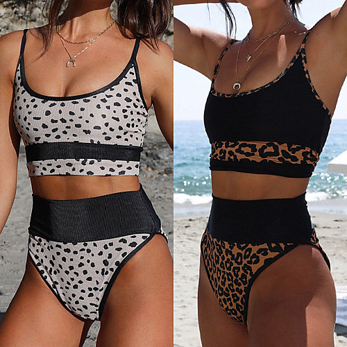 Women's Tankini Swimwear Breathable Quick Dry Sleeveless 2 Piece - Swimming Surfing Water Sports Leopard Summer
Women's Tankini Swimwear Breathable Quick Dry Sleeveless 2 Piece - Swimming Surfing Water Sports Leopard Summer