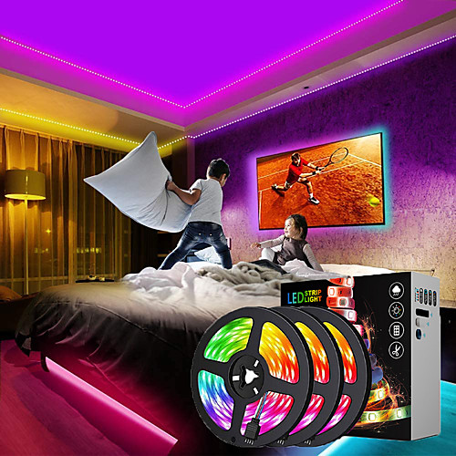 LED Strip Lights Waterproof 15M(3x5M) RGB Tiktok Lights Flexible 5050 SMD 450 LEDs IR 44 Key Controller with Installation Package 12V 6A Adapter Kit
LED Strip Lights Waterproof 15M(3x5M) RGB Tiktok Lights Flexible 5050 SMD 450 LEDs IR 44 Key Controller with Installation Package 12V 6A Adapter Kit