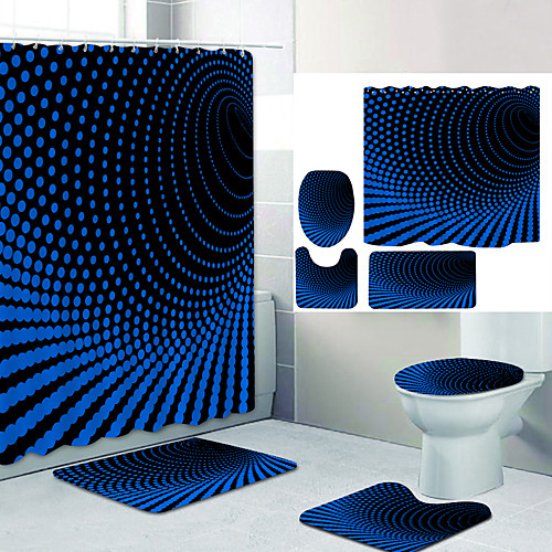 Line Swirl Digital Printing Four-piece Set Shower Curtains and Hooks Modern Polyester Machine Made Waterproof Bathroom
Line Swirl Digital Printing Four-piece Set Shower Curtains and Hooks Modern Polyester Machine Made Waterproof Bathroom
