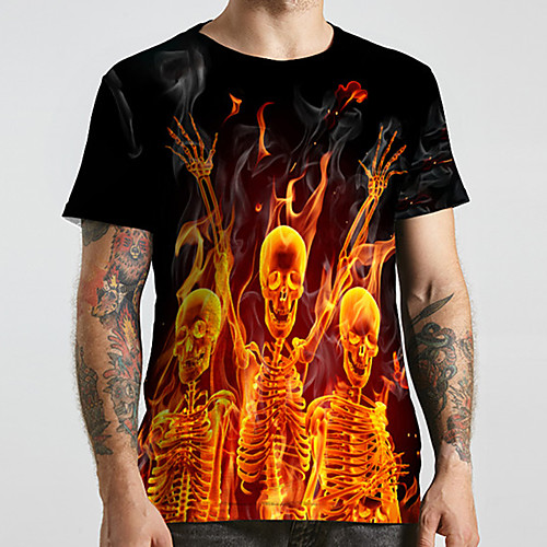 Men's Unisex Tee T shirt 3D Print Graphic Prints Skull Plus Size Print Short Sleeve Casual Tops Fashion Designer Big and Tall Black
Men's Unisex Tee T shirt 3D Print Graphic Prints Skull Plus Size Print Short Sleeve Casual Tops Fashion Designer Big and Tall Black