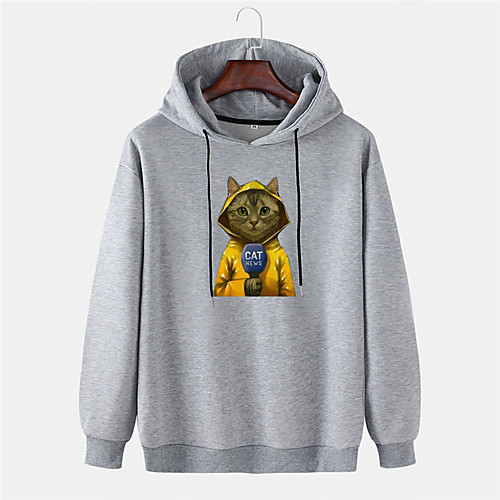 Men's Pullover Hoodie Sweatshirt Cat Graphic Prints Animal 3D Sports & Outdoor Daily Sports Hot Stamping Basic Casual Hoodies Sweatshirts White Black Blushing Pink
Men's Pullover Hoodie Sweatshirt Cat Graphic Prints Animal 3D Sports & Outdoor Daily Sports Hot Stamping Basic Casual Hoodies Sweatshirts White Black Blushing Pink