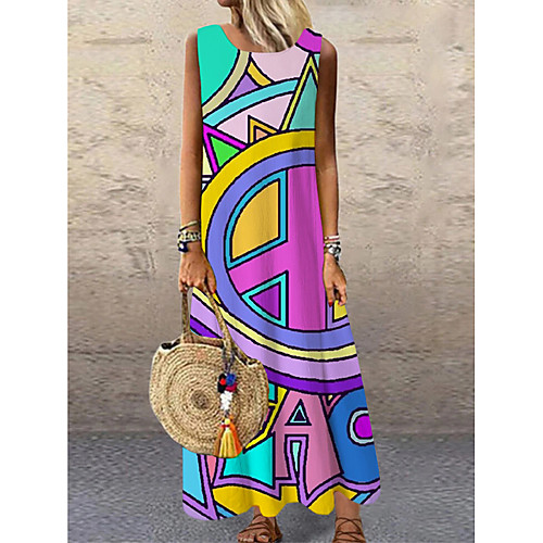 Women's Shift Dress Maxi long Dress Rainbow Sleeveless Print Color Block Geometric Print Spring Summer Round Neck Casual 2021 S M L XL XXL 3XL
Women's Shift Dress Maxi long Dress Rainbow Sleeveless Print Color Block Geometric Print Spring Summer Round Neck Casual 2021 S M L XL XXL 3XL