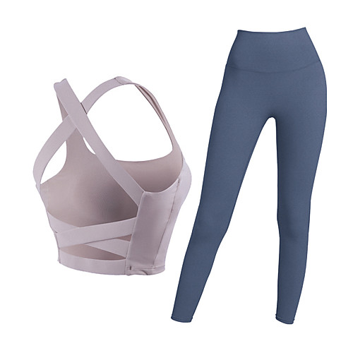 Women's 2 Piece Sports Bra With Running Pants Athletic Athleisure Sleeveless 2pcs High Waist Spandex Breathable Quick Dry Moisture Wicking Fitness Running Jogging Exercise Sportswear Skinny Solid
Women's 2 Piece Sports Bra With Running Pants Athletic Athleisure Sleeveless 2pcs High Waist Spandex Breathable Quick Dry Moisture Wicking Fitness Running Jogging Exercise Sportswear Skinny Solid