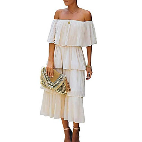 who in shop women's casual off the shoulder tiered pleated summer loose long party beach maxi dress (x-large, white with flower print)
who in shop women's casual off the shoulder tiered pleated summer loose long party beach maxi dress (x-large, white with flower print)