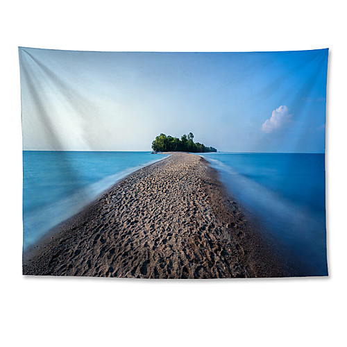 

Wall Tapestry Art Decor Blanket Curtain Hanging Home Bedroom Living Room Polyester Ocean Island Scenery