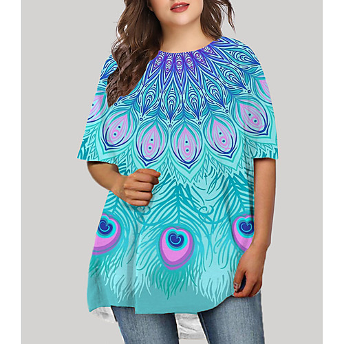 Women's Plus Size Graphic Tribal Print Basic Half Sleeve Fall Short Mini Dress T Shirt Dress Tee Dress Green
Women's Plus Size Graphic Tribal Print Basic Half Sleeve Fall Short Mini Dress T Shirt Dress Tee Dress Green