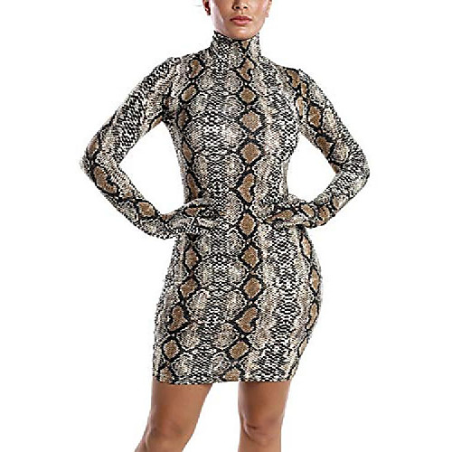 niliker women's sexy leopard print long sleeved turtleneck bodycon dress with gloves (small, snake)
niliker women's sexy leopard print long sleeved turtleneck bodycon dress with gloves (small, snake)