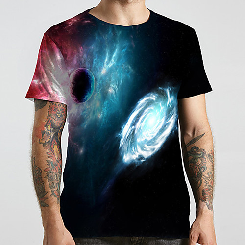 Men's Unisex Tee T shirt 3D Print Galaxy Graphic Prints Plus Size Print Short Sleeve Casual Tops Basic Designer Big and Tall Blue
Men's Unisex Tee T shirt 3D Print Galaxy Graphic Prints Plus Size Print Short Sleeve Casual Tops Basic Designer Big and Tall Blue