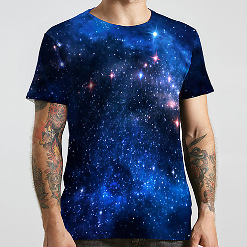 Men's Unisex Tee T shirt 3D Print Galaxy Graphic Prints Plus Size Print Short Sleeve Casual Tops Basic Designer Big and Tall Blue
Men's Unisex Tee T shirt 3D Print Galaxy Graphic Prints Plus Size Print Short Sleeve Casual Tops Basic Designer Big and Tall Blue