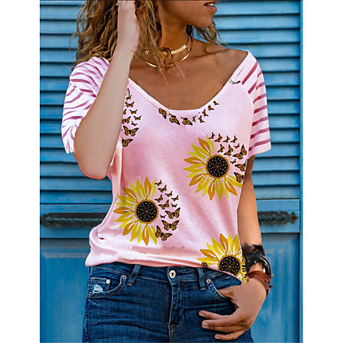 Women's Plus Size Print Floral / Botanical Butterfly T shirt Large Size Boat Neck Short Sleeve Leisure Tops XL XXL XXXL Big Size
Women's Plus Size Print Floral / Botanical Butterfly T shirt Large Size Boat Neck Short Sleeve Leisure Tops XL XXL XXXL Big Size