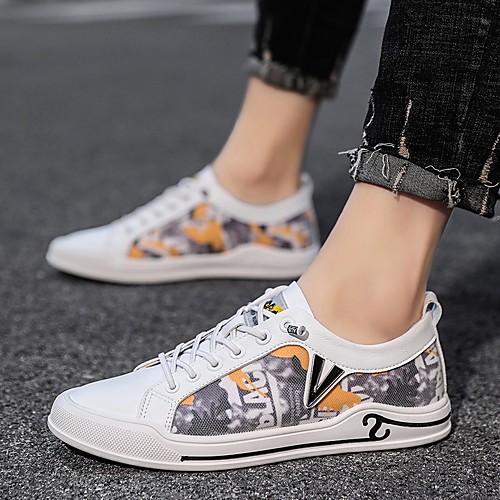Men's Sneakers Sporty Casual Daily Outdoor Walking Shoes PU Breathable Non-slipping Wear Proof Orange / Black Yellow Spring Summer
Men's Sneakers Sporty Casual Daily Outdoor Walking Shoes PU Breathable Non-slipping Wear Proof Orange / Black Yellow Spring Summer