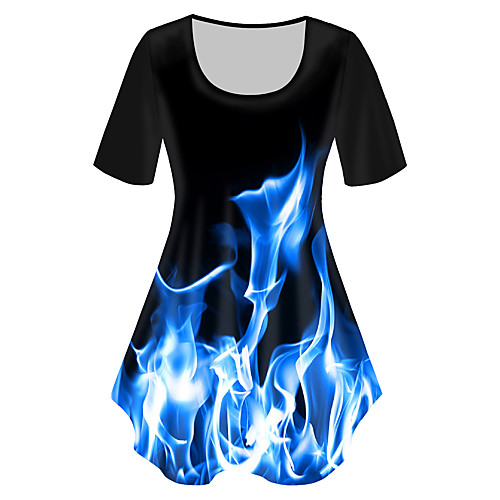 Women's Plus Size Print Graphic Flame T shirt Large Size Crewneck Short Sleeve Basic Tops XL XXL 3XL Black Big Size
Women's Plus Size Print Graphic Flame T shirt Large Size Crewneck Short Sleeve Basic Tops XL XXL 3XL Black Big Size