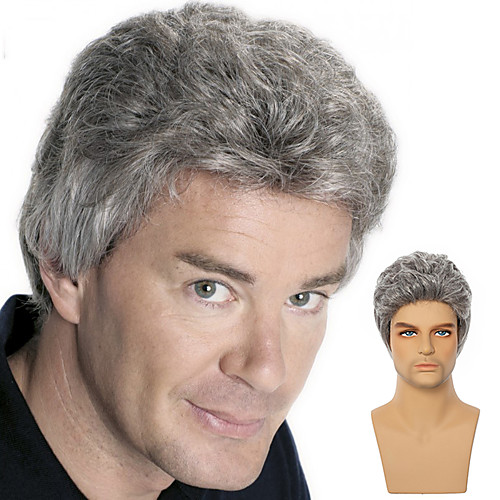 Short Silver Grey Wig Mens Synthetic Hair Daily Use Natural Fluffy Straight Wigs For The Aged White Color
Short Silver Grey Wig Mens Synthetic Hair Daily Use Natural Fluffy Straight Wigs For The Aged White Color