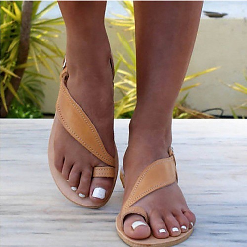 Women's Sandals Boho Bohemia Beach Flat Heel Round Toe PU Solid Colored Light Brown Black Gold
Women's Sandals Boho Bohemia Beach Flat Heel Round Toe PU Solid Colored Light Brown Black Gold