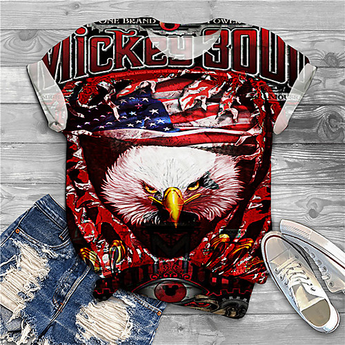 Women's Plus Size Print Graphic Flag Animal T shirt Large Size Crewneck Short Sleeve Basic Tops XL XXL 3XL Red Big Size
Women's Plus Size Print Graphic Flag Animal T shirt Large Size Crewneck Short Sleeve Basic Tops XL XXL 3XL Red Big Size