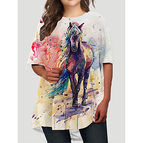Women's Plus Size Dresses T Shirt Dress Tee Dress Short Mini Dress Half Sleeve Graphic Animal Print Basic Fall Red XL XXL 3XL 4XL 5XL / Holiday
Women's Plus Size Dresses T Shirt Dress Tee Dress Short Mini Dress Half Sleeve Graphic Animal Print Basic Fall Red XL XXL 3XL 4XL 5XL / Holiday